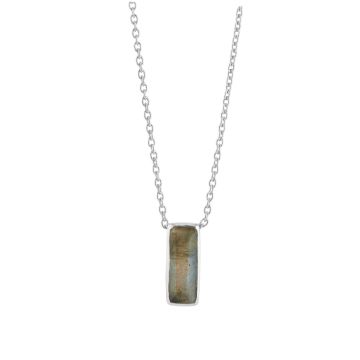 Juvi Silver Manhattan Labradorite Pendant Necklace