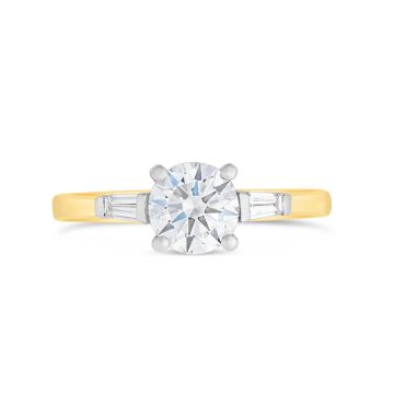 Weir Collection 18k Gold Diamond Three Stone Ring