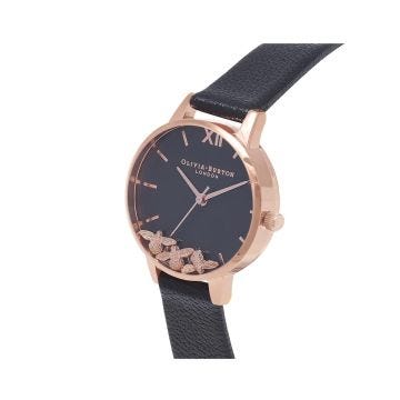 Olivia Burton Black Busy Bee Watch