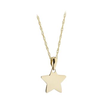 N9ne 9k Gold Star Pendant Chain Necklace