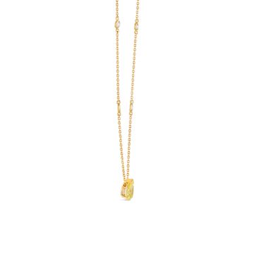 Weir Collection 18k Gold Pear Cut Yellow Diamond Pendant