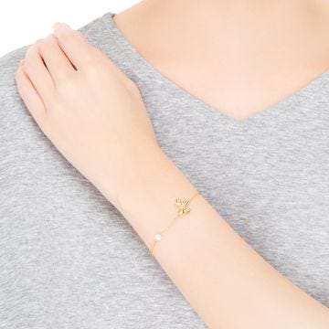 Mikimoto 18 Carat Yellow Gold Jeux de Rubans Bracelet