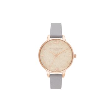 Olivia Burton Rose Gold Glitter Dial Blush and Pale Rose Gold Watch