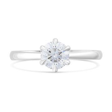 Weir Collection Platinum .80ct Round Brilliant Diamond Solitaire Ring