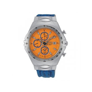 Seiko chronograph 43.2mm stainless steel quartz watch.