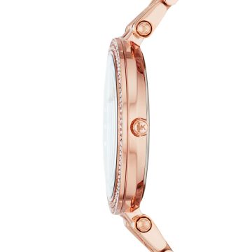 Darci 39mm, Grey Dial, Quartz Movement, Stainless Steel & Rose Gold PVD Crystal Pave Watch