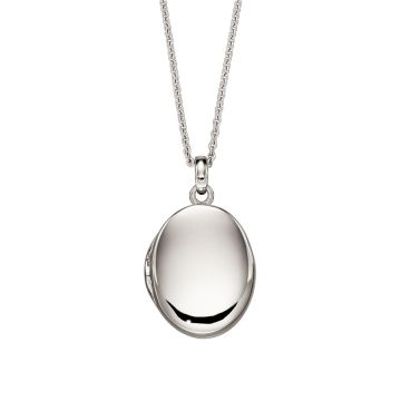Celebrate special milestones with the Large Sterling Silver Fiadh Oval Locket, a timeless and customisable gift perfect for christening or first communion. This locket features an engravable oval design, ready to hold cherished memories