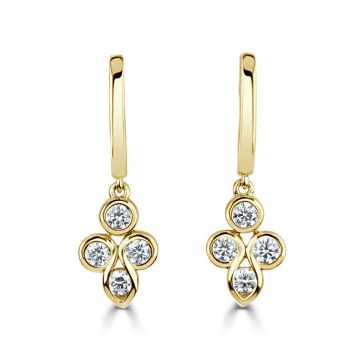 Weir Collection 18ct Yellow Gold 0.59ct Diamond Mirage Drop Earrings