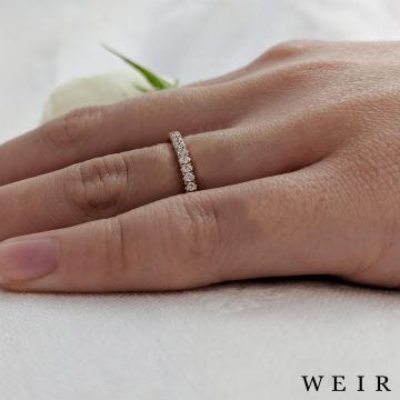 18k Rose Gold Round Brilliant Cut 0.22ct Bridal Ring