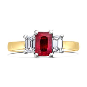Weir Collection 18k 1.23ct Ruby and Diamond Ring