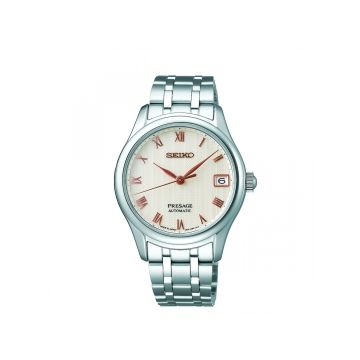 Seiko Presage 34.3mm Stainless Steel Automatic Watch Cream Dial