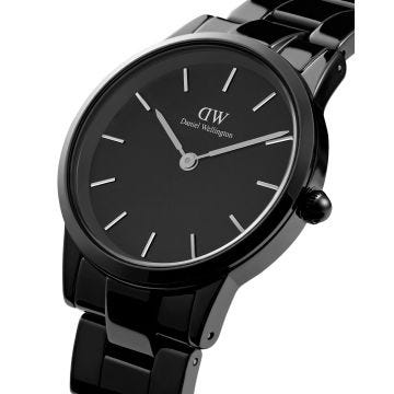 Iconic Link 28mm Black Dial Quartz Ceramic Watch