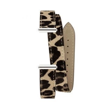Photo of the Herbelin Antares Leopard Print Double Leather Strap | BRAC.17048.76/A