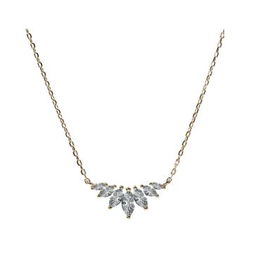 Carat London Tulisa Maquise Necklace Gold Vermeil