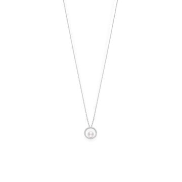 Mikimoto 18 Carat White Gold Pearl & Diamond Necklace
