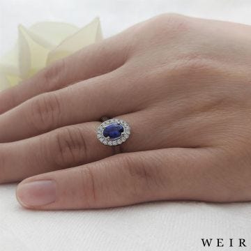 Platinum Oval cut Dress Ring