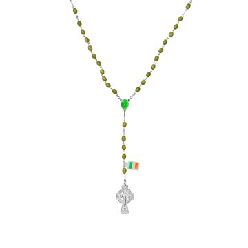Connemara Marble Rosary Beads with St. Patricks Medal