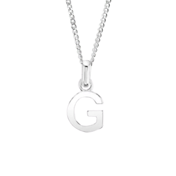 Sterling Silver G Initial Necklace