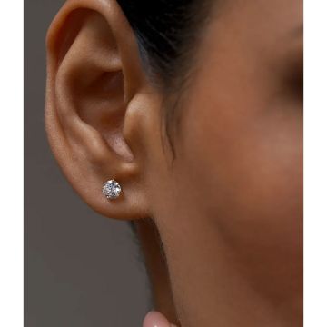 CARAT London Eternal 9k Yellow Gold Four Prong Stud Earrings