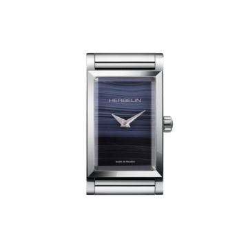 Antares Rectangular 27x19mm, Blue Agate Dial, Quartz Movement, Stainless Steel Case
