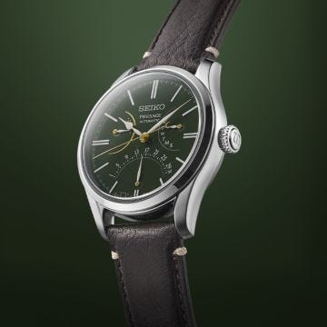 Seiko Kanazawa Urushi Limited Edition Prospex 40.5mm, Green Dial, Automatic Movement, Stainless Steel Case, Leather Strap Watch SPB295J1