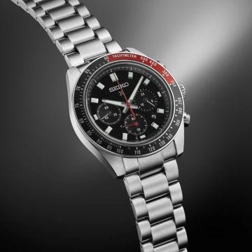 Seiko Speedtimer Solar Chronograph, Prospex 41.4mm, Blue Dial, Solar Quartz Movement, Stainless Steel Case, Stainless Steel Bracelet Watch SSC915P1
