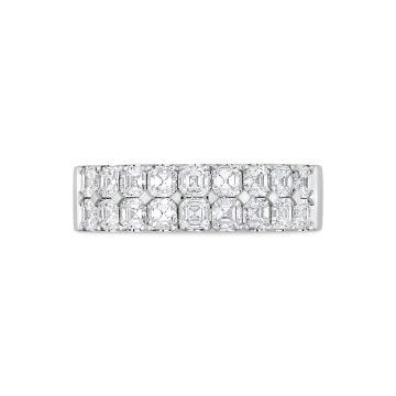 Weir Collection Platinum Double Row 2.16cts Diamond Ring