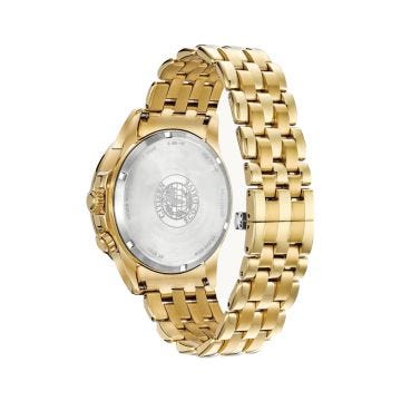 Photo of the Citizen Calendrier Diamond 44mm, Black Dial, Gold Tone Stainless Steel, Eco-Drive Watch BU2082-56E