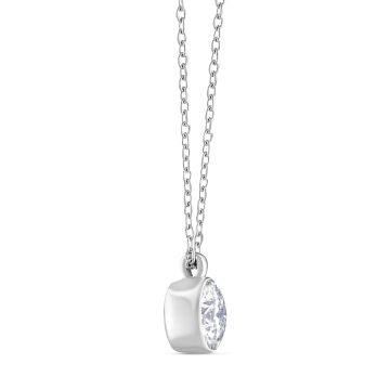 Weir Collection 18k White Gold Diamond Dew Drop Pendant