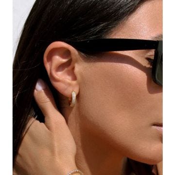 Dana Gold Plated Hoop Earrings
