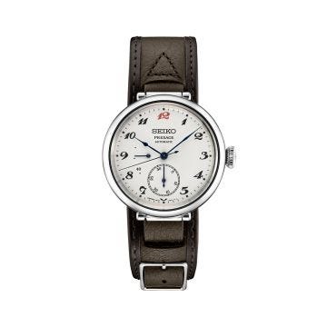 Presage Craftmenship 37.5mm, White Dial, Automatic Movement, Stainless Steel Case, Leather Strap Watch
