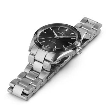 Jazzmaster Performer 38mm, Black Dial, Automatic Movement, Stainless Steel Watch