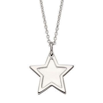 Mark special occasions with the Engravable Silver Millie Star Pendant Necklace, an ideal gift for christening or communion. This necklace features a charming star pendant design, ready to be personalized with your chosen engraving.