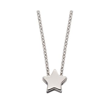 Little Star Silver Alice Single Star Charm Necklace. Image one