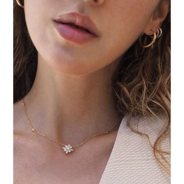 CARAT London Camelia 18k Gold Vermeil Necklace