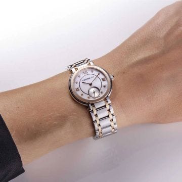 Galet 31.5mm, Mother of Pearl Dial, Quartz Movement Stainless Steel & Rose Gold PVD Watch