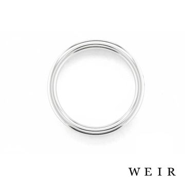 Platinum Round brilliant cut diamond line band