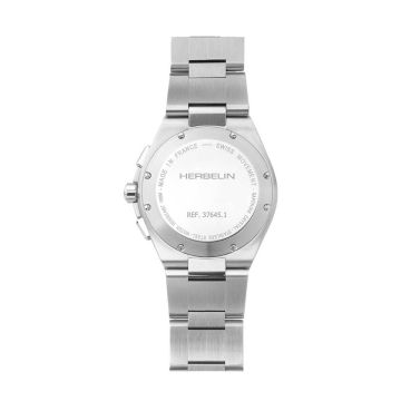Herbelin Cap Camarat 42mm, Black Dial, Quartz Movement, Stainless Steel Watch 37645B14TR