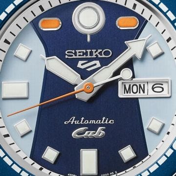 Seiko Super Cub Limited Edition, 5 Sports 42.5mm, Blue Dial, Automatic Movement, Stainless Steel Case, Nylon Strap Watch SRP37K1