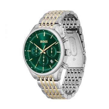 Gregor 45mm Green Dial Quartz Movement Two-Toned Stainless Steel Watch