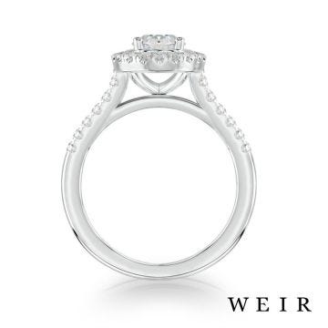 Platinum 3.06ct G VVS2  Oval cut Diamond Engagement Ring