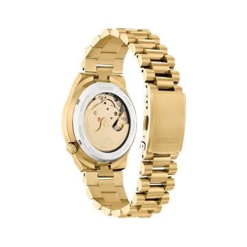 Photo of the Citizen Tsuyosa 40mm, Red Dial, Automatic Movement, Gold Tone Stainless Steel Watch nj0153-82x