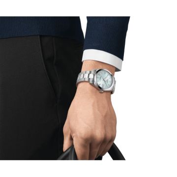 Gentleman Powermatic 80 40mm, Ice Blue Dial, Automatic Movement, Stainless Steel Watch