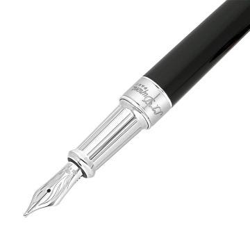 White Brass 14K White Gold  Line-D Eternity Picasso Fountain Pen & Rollerball Sleeve