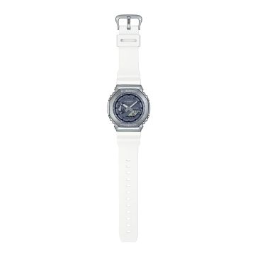 G-Shock 2100 Series 49.3mm × 44.4mm Navy Dial Quartz Movement Resin Strap Watch