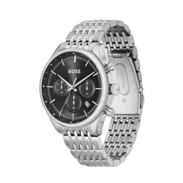 Gregor 45mm Black Dial Quartz Movement Stainless Steel Bracelet Watch