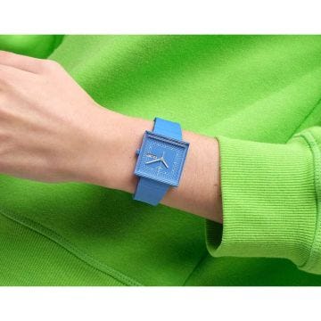 Bioceramic What If? WHAT IF...SKY 41.8mm, Square Blue Dial, Quartz Movement, Blue Case, Blue Strap Watch