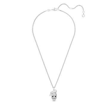 Disney Donald Duck, Cubic Zirconia Crystal, Rhodium Plated Pendant Necklace