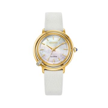 Photo of the Citizen L Arcly 31mm Mother of Pearl Dial Gold Tone Stainless Steel Eco-Drive Watch EM1092-64D