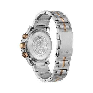Photo of the Citizen Perpetual Chrono A.T 43mm, Grey Dial, Stainless Steel & Gold PVD, Eco-Drive Watch CB5886-58H